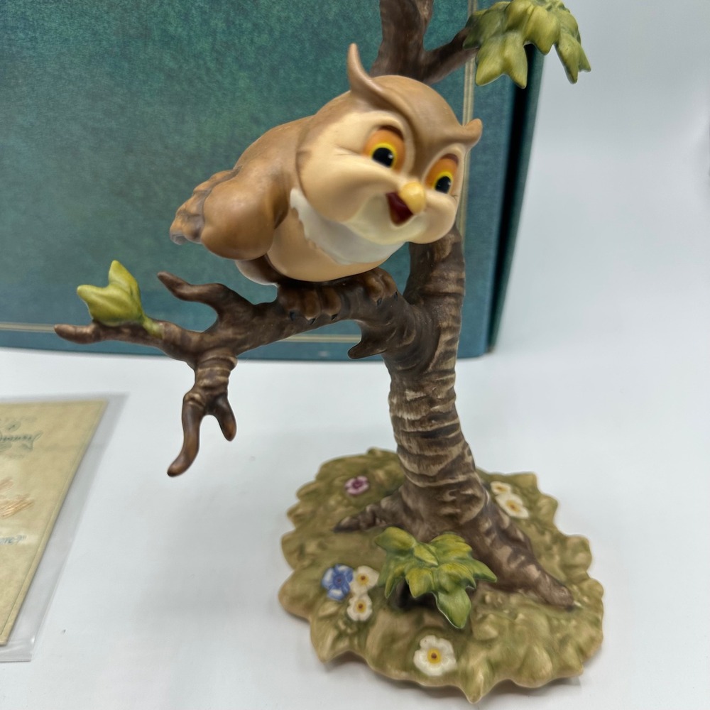 WDCC Bambi Friend Owl Figurine What's Going On Around Here 50th Anniversary Box - Picture 4 of 10